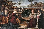 CARPACCIO, Vittore Holy Family with Two Donors painting